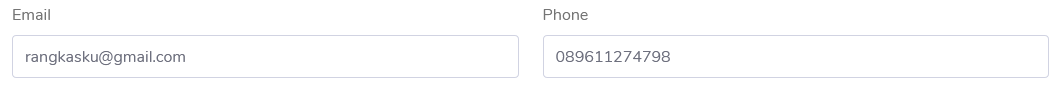Email & Nomor Handphone